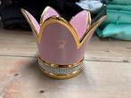 Roze kroon porselein met 24kt bladgoud swarovski BC, Ophalen of Verzenden, Nieuw, Overige typen