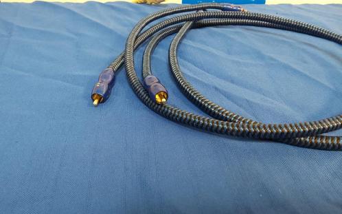 AudioQuest Diamondback RCA Cinchkabel   2 x 1m, Audio, Tv en Foto, Audiokabels en Televisiekabels, Gebruikt, Interlink-kabel, Minder dan 2 meter