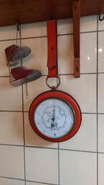 Oude Barometer met Leren Rand, Ophalen of Verzenden