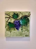Blauwe druif   3D Schilderij  30x30x4 cm   -  Vilon Art, Verzenden