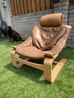 Vintage Nelo Kroken Fauteuil Ake Fribytter, Huis en Inrichting, Fauteuils, Ophalen, Gebruikt, Hout, 75 tot 100 cm
