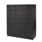 Grote Zwarte Ladekast Metalen Kast IJzeren Ladenkast Zwart, Info@dehanzeherten.nl, 100 tot 150 cm, 5 laden of meer, Verzenden