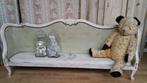 Oud mintgroen bankje poppenbank brocante, Antiek en Kunst, Ophalen