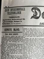 No. 1 De Telegraaf krant, aller eerste krant 1893’, Antiek en Kunst, Ophalen of Verzenden