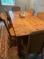 Eettafel + 6 stoelen van luxe merk: Lloyd Loom., Ophalen, Gebruikt, 100 tot 150 cm, 200 cm of meer