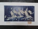 schilderij op doek zeilschepen titel Whitbread Bob Kijt 1981, Antiek en Kunst, Verzenden