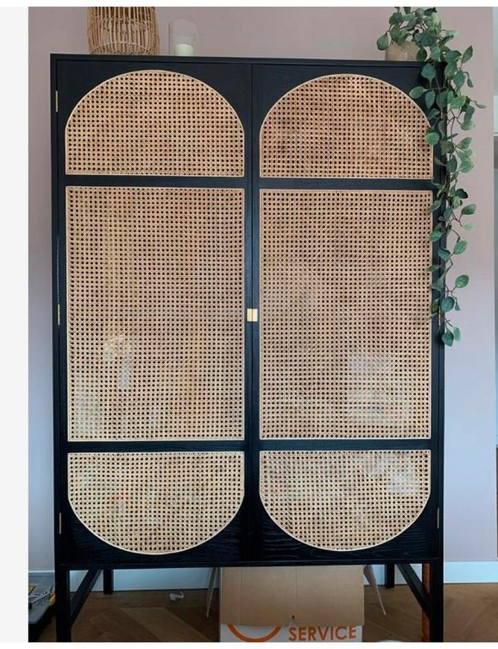 HK Living Webbing kleding garderobe opbergkast, Huis en Inrichting, Kasten | Kledingkasten, Zo goed als nieuw, 200 cm of meer