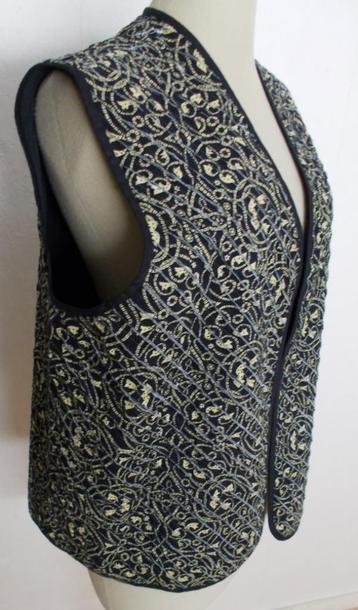 Opvallend mooi bruin/zwart handgemaakt gilet! XL beschikbaar voor biedingen