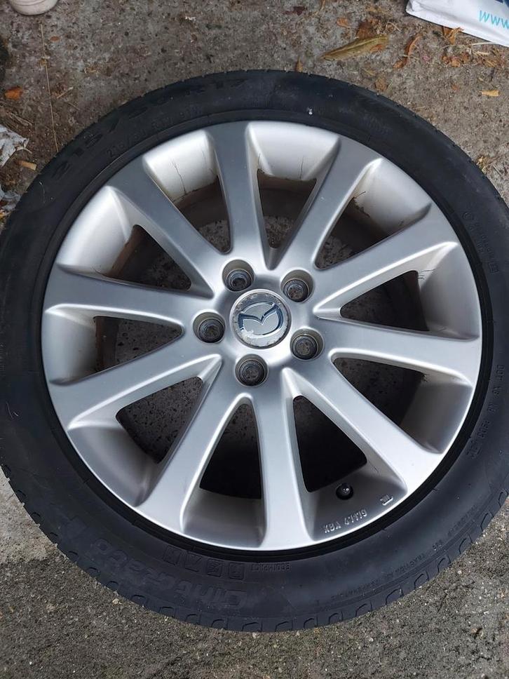 Mazda 6 banden inclusief velgen, Auto-onderdelen, Banden en Velgen, Zomerbanden, 17 inch, 215 mm, Ophalen of Verzenden