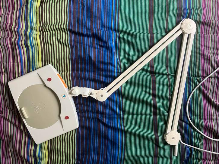 Daylight 18,5cm xl loep lamp met rol voet, Hobby en Vrije tijd, Vergrootglazen, Loepen en Loeplampen, Gebruikt, Vergrootglas of Loep