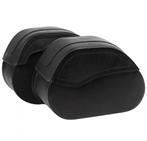 Zadeltassen set "Rigid" Ledrie - 20 Liter - Zwart leer, Motoren, Accessoires | Koffers en Tassen, Ophalen of Verzenden, Nieuw