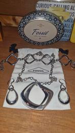 Fossil sieraden set halsketting, armband en oorbellen, Ophalen of Verzenden, Zo goed als nieuw