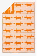 Wollen babydeken Mr. Fox voor ledikant 90 x 130, Ophalen of Verzenden, Nieuw, 100 cm of meer, Deken