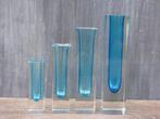 4 VAZEN SOMMERSO MURANO FLAVIO POLI, Antiek en Kunst, Kunst | Designobjecten, Ophalen of Verzenden