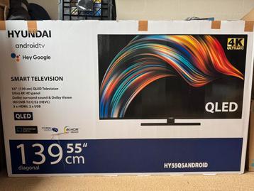Hyundai Android QLED Smart TV 55″/139cm Built-In Chromecast beschikbaar voor biedingen