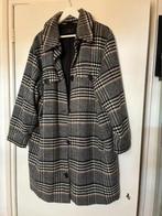 EMILIA LAY winterjas zwart/witte ruit mt 46 wol oa., Kleding | Dames, Overige kleuren, EMILIA LAY, Maat 46/48 (XL) of groter, Ophalen of Verzenden
