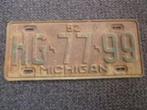 Kentekenplaat licenseplate Michigan 1952 USA, Verzenden, Gebruikt, Auto's