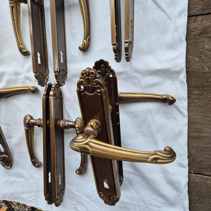 7 sets supergave vintage deurklinken, Antiek en Kunst, Antiek | Woonaccessoires, Ophalen of Verzenden