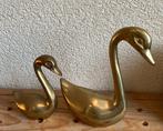 Twee koper/messing zwaantjes, Ophalen of Verzenden