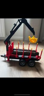 Bruder 02252 bosbouw bomenaanhanger met kraan, Ophalen, Zo goed als nieuw