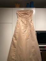 Prachtige goude gala avond (trouw)jurk maat 36/38, Beige, Ophalen of Verzenden, Zo goed als nieuw, Maat 36 (S)