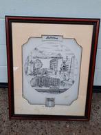 Glasgravure van de stad Rotterdam/ G.Swanepoel, Antiek en Kunst, Ophalen of Verzenden