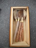 6 Unieke handgemaakte houten Afrikaanse lepeltjes., Ophalen of Verzenden