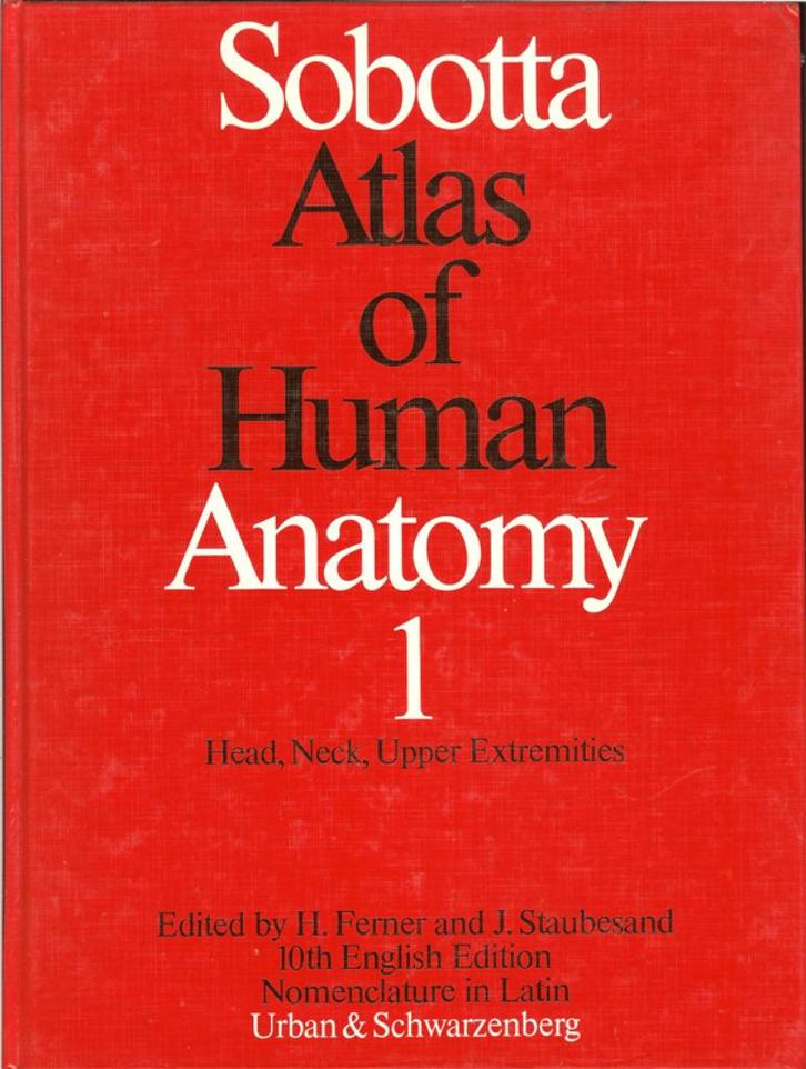 SOBOTTA Atlas of Human Anatomy Part 1: head, neck, upper ext, Boeken, Wetenschap, Zo goed als nieuw, Ophalen of Verzenden
