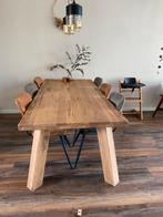 Massief eikenhout tafel, Ophalen, 100 tot 150 cm, Eikenhout, 200 cm of meer
