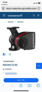 Grundfos MAGNA1 32-80 Circulatiepomp, Ophalen of Verzenden, Gebruikt, Overige typen