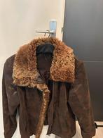 Bruine jas met bontkraag - Maat L, Ophalen of Verzenden, Gedragen, Maat 38/40 (M), Bruin