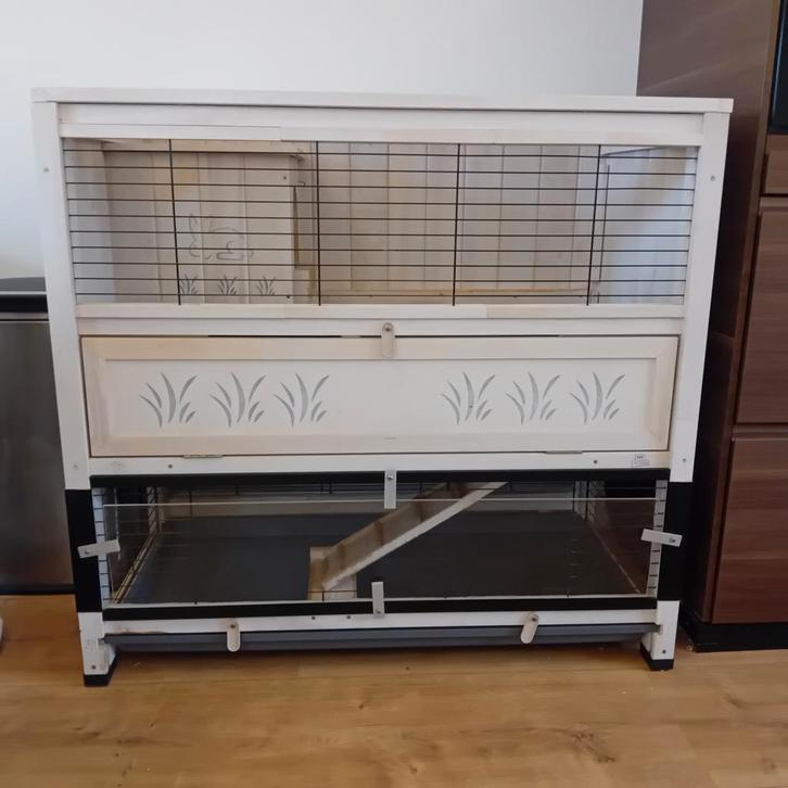 Konijn/cavia hok, Dieren en Toebehoren, Vogels | Hokken en Kooien, Gebruikt, Overige typen, Hout, Ophalen