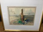 Joop Mijsbergen Aquarel - Meerpaal, Antiek en Kunst, Kunst | Schilderijen | Klassiek, Ophalen