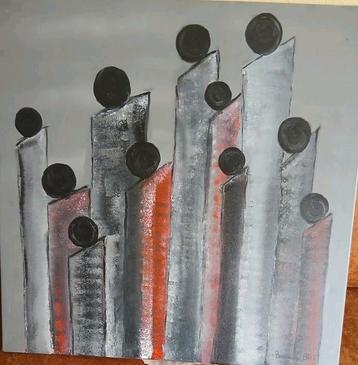 Abstract Schilderij - Olieverf beschikbaar voor biedingen