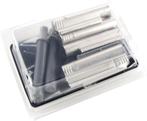 Soft-Close aanslagdempers met adapterplaat voor keukenkasten, Verzenden, Nieuw, Minder dan 100 cm, Grijs