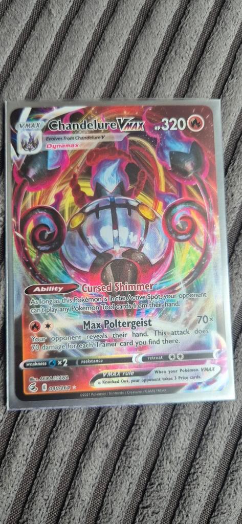 Chandelure VMAX - Pokémonkaart - Foil, Hobby en Vrije tijd, Verzamelkaartspellen | Pokémon, Zo goed als nieuw, Losse kaart, Foil
