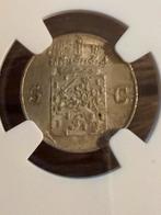5 cent 1827 MS65 NGC, Zilver, Ophalen of Verzenden, Koning Willem I, Losse munt