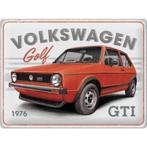 Volkswagen Golf GTI 1976 VW relief reclamebord van metaal