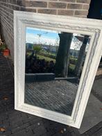 Witte spiegel met houten lijst - 80x110 cm, Huis en Inrichting, Woonaccessoires | Spiegels, Ophalen, 100 tot 150 cm, Zo goed als nieuw