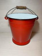Vintage rode emaille emmer in perfecte staat gemerkt 22 cm, Ophalen of Verzenden