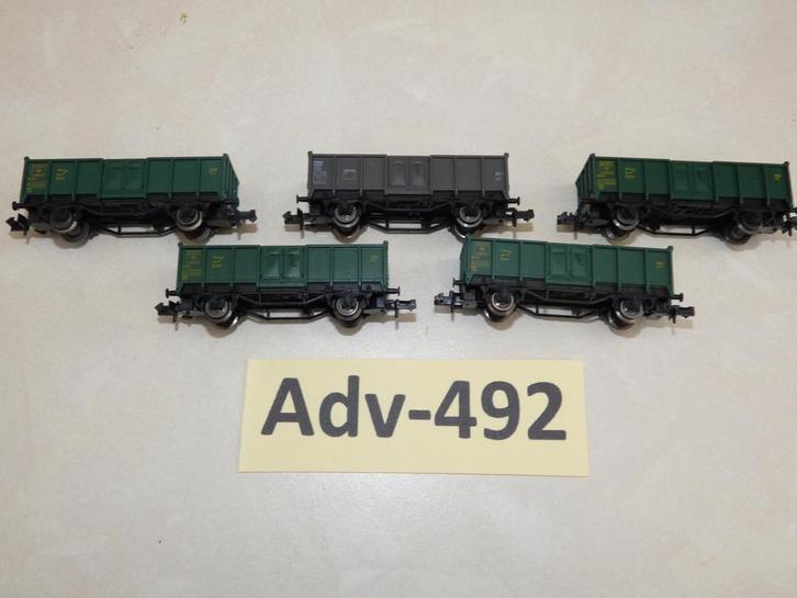 Adv-492 N Spoor Hogebakwagons 8206/07 Fleischmann SNCB, Hobby en Vrije tijd, Modeltreinen | N-Spoor, Zo goed als nieuw, Wagon