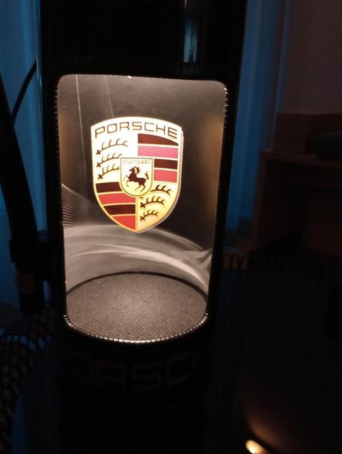Unieke zeldzame PORSCHE Brandblusser design lamp, Huis en Inrichting, Lampen | Vloerlampen, Nieuw, Minder dan 100 cm, Glas, Ophalen