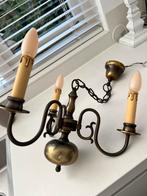 Bronzen kroonluchter / hanglamp, Huis en Inrichting, Lampen | Wandlampen, Ophalen, Gebruikt, Overige materialen, Brocante / vintage