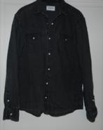Antracietkleurig Pull&Bear overhemd/blouse met drukknopen,, Kleding | Heren, Overhemden, Blauw, Halswijdte 39/40 (M), Zo goed als nieuw