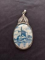 Delfts blauw hanger zilver, Ophalen of Verzenden, Zilver
