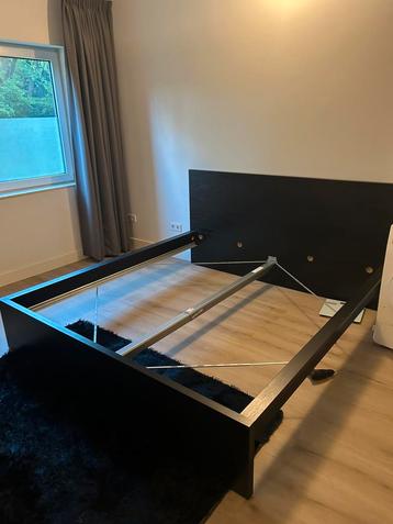 Malm ikea bedframe zwart 180x200
