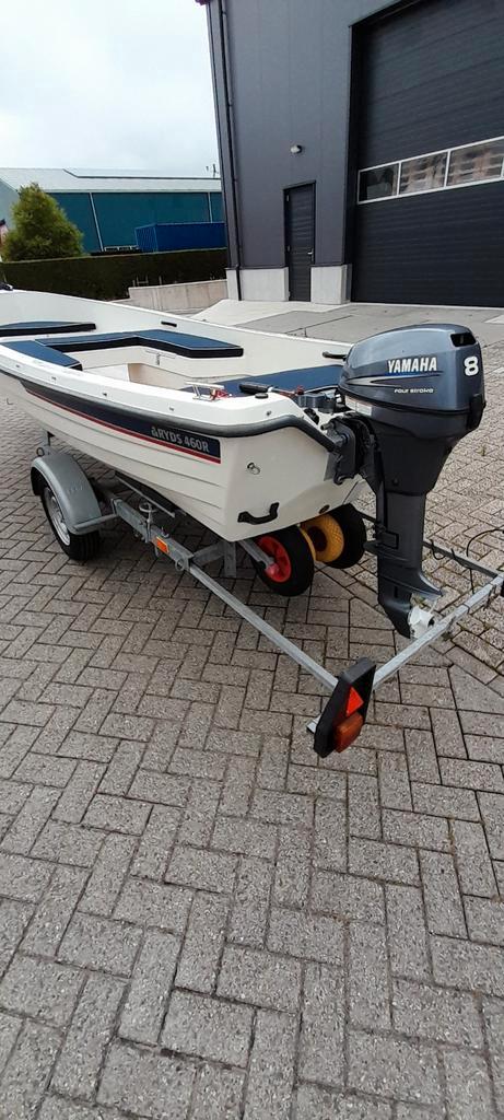 Z.G.A.N RYDS 4.60R  8PK YAMAHA VIERTAKT PEGA KANTELTRAILER, Watersport en Boten, Vis- en Consoleboten, Zo goed als nieuw, Tot 10 pk