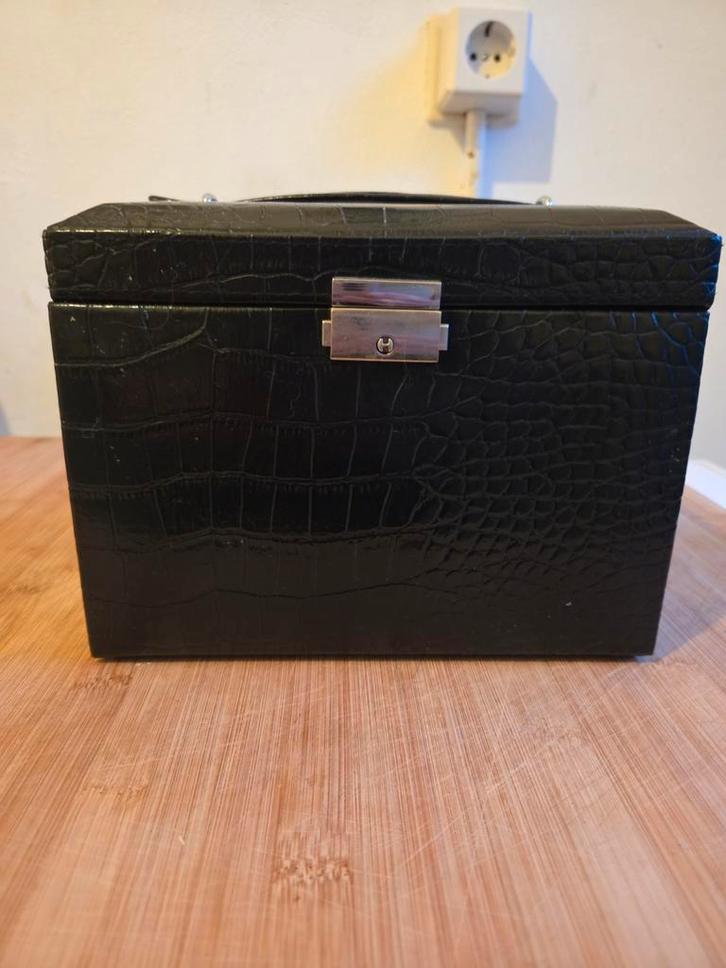 Sieradenkist, Sieraden, Tassen en Uiterlijk, Beautycases, Zwart, Ophalen of Verzenden