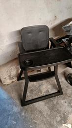 Kinderstoel Puck plain, matzwart, inklapbaar, Kinderen en Baby's, Kinderstoelen, Ophalen, Gebruikt, Inklapstoel, Afneembaar eetblad