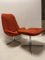 Gelderland  7405 fauteuil met poef | Brick kleur, Modern design refurbished, Info@andriesign.nl, 75 tot 100 cm, Ophalen of Verzenden